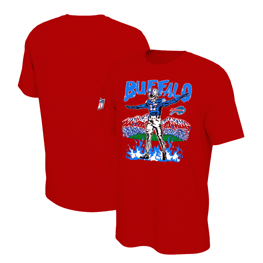 Men 2024 NFL Buffalo Bills T shirts red->nfl t-shirts->Sports Accessory